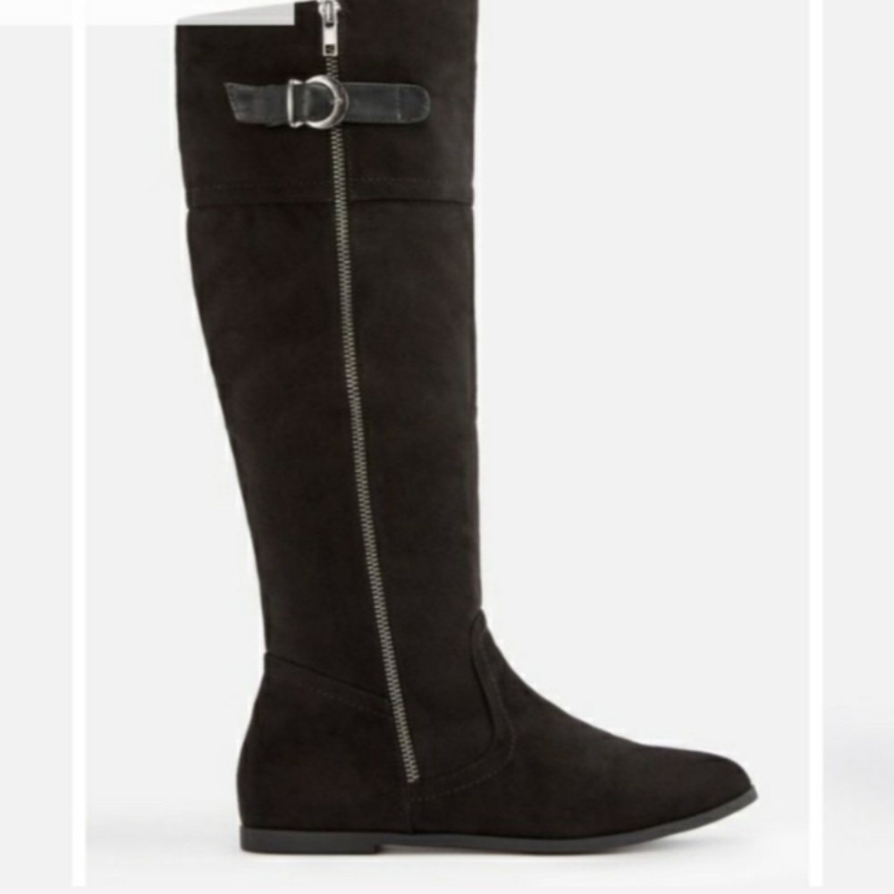 FAUX SUEDE ZIPPER BOOT